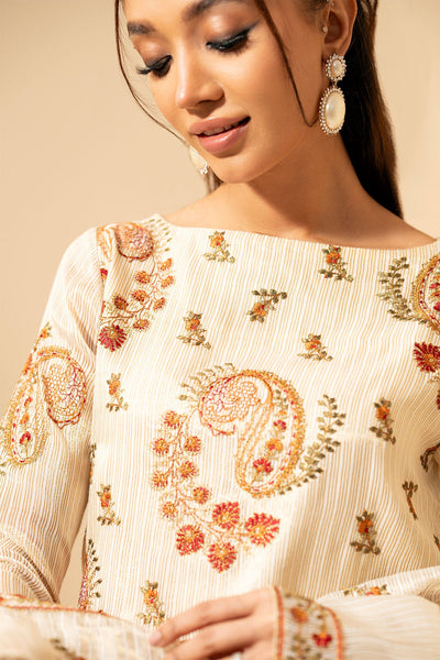 3 Piece - Embroidered Organza Suit - E1380 - Shop Now at Kayseria