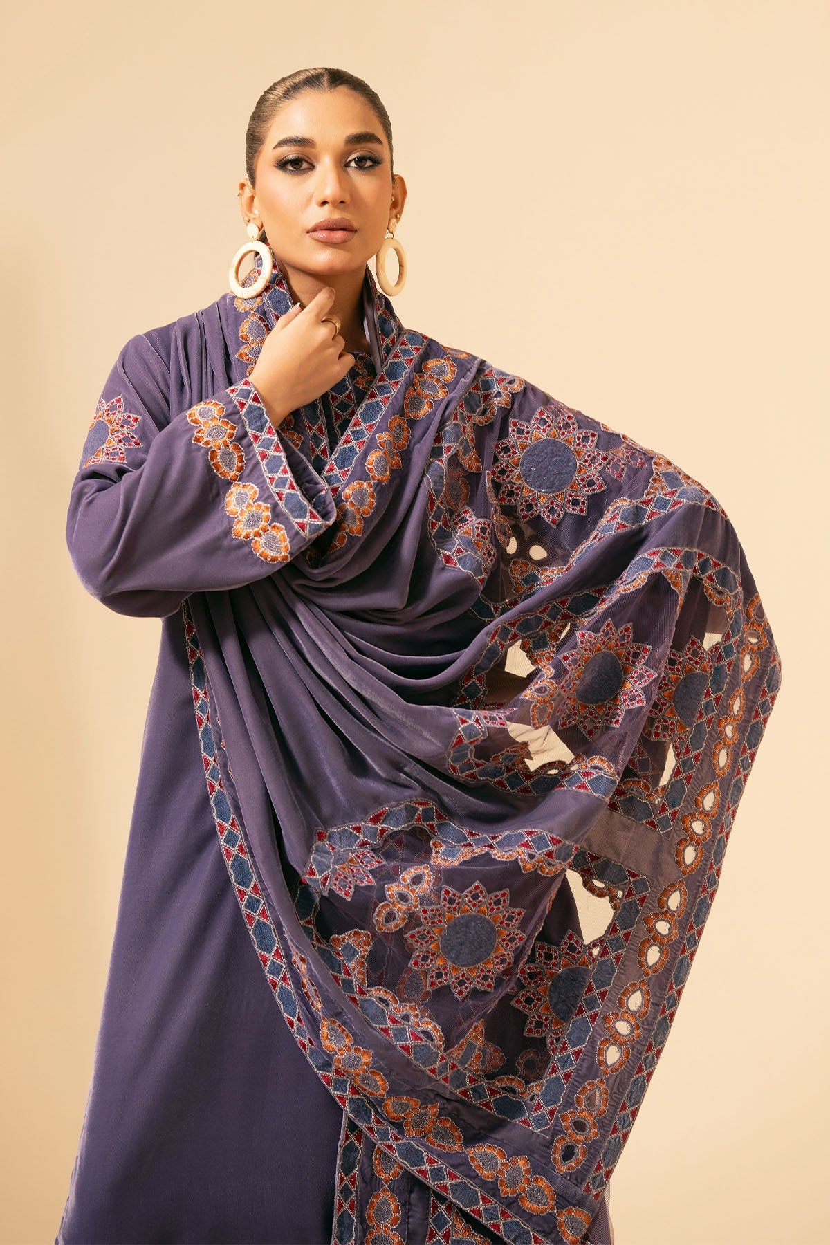 3 Piece - Embroidered Suit - E1474 - Shop Now at Kayseria