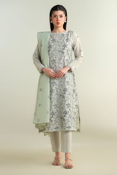 3 Piece -  Embroidered Cotton Lawn Suit - E1630 - Shop Now at Kayseria