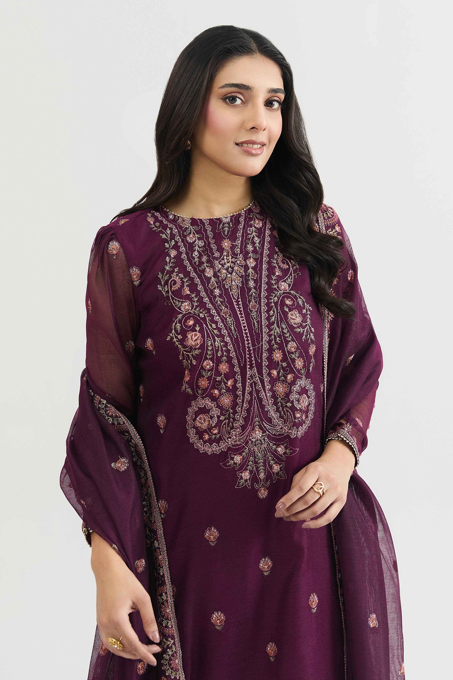 KHADI NET | EMBROIDERED