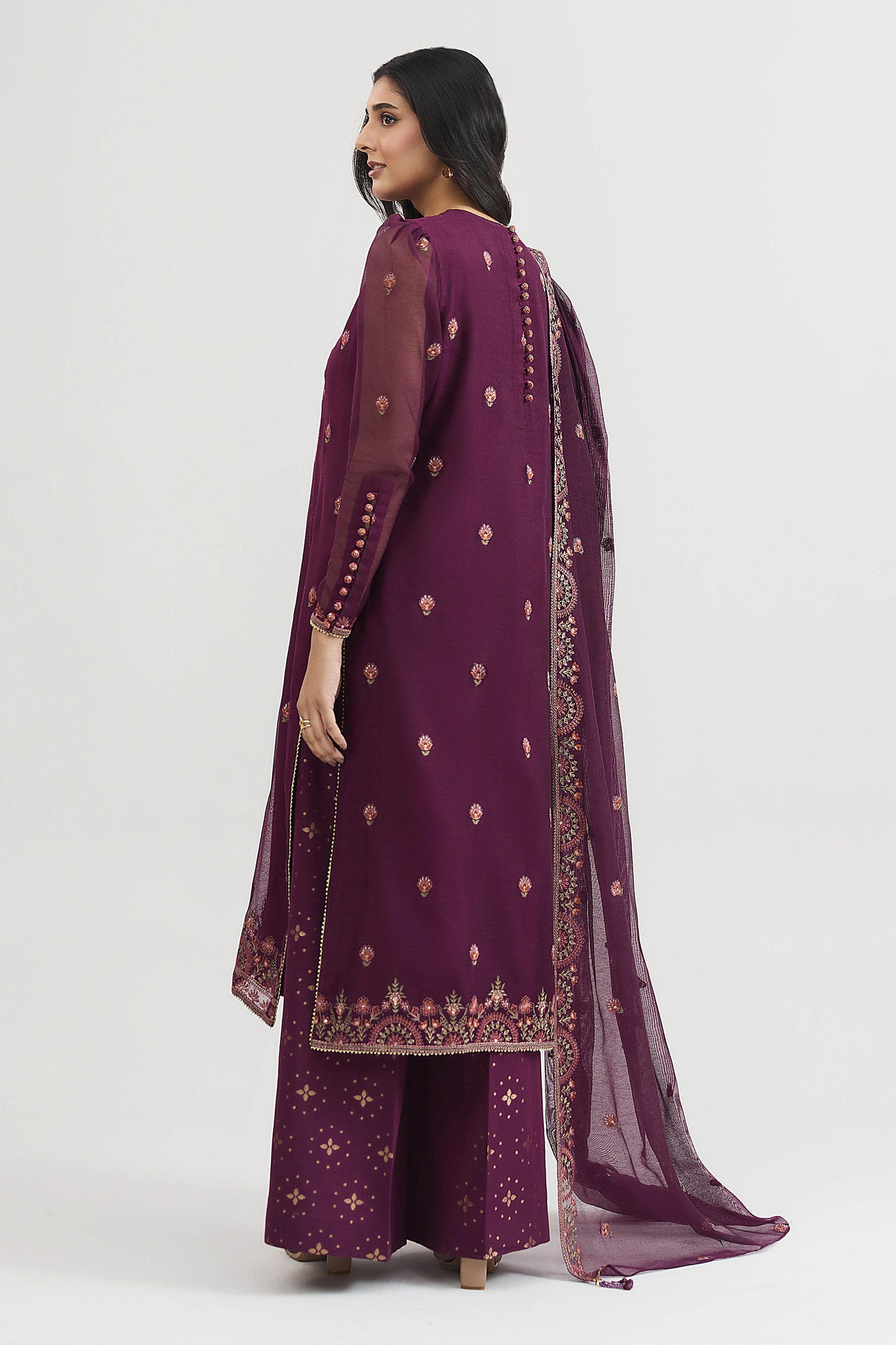 KHADI NET | EMBROIDERED