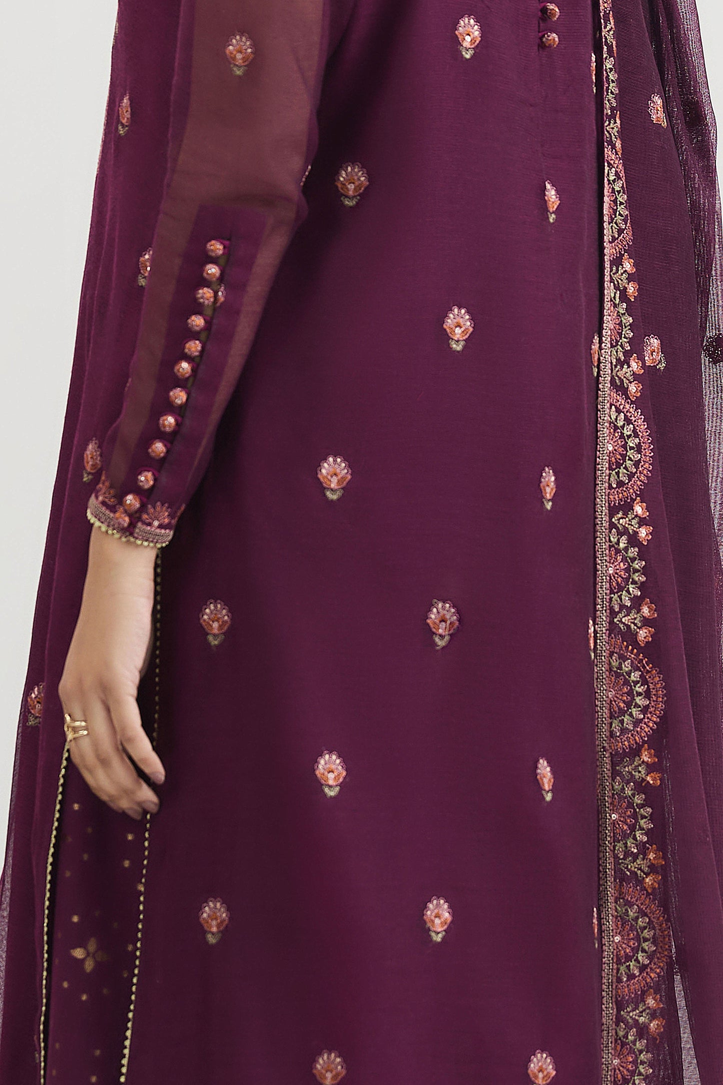 KHADI NET | EMBROIDERED