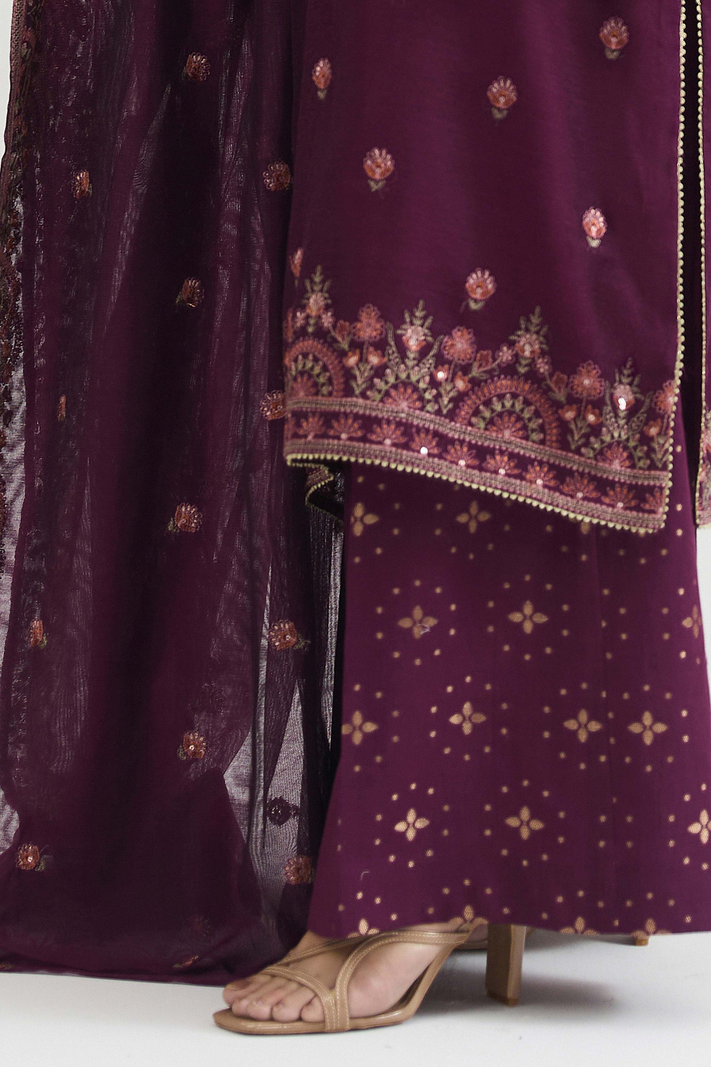 KHADI NET | EMBROIDERED