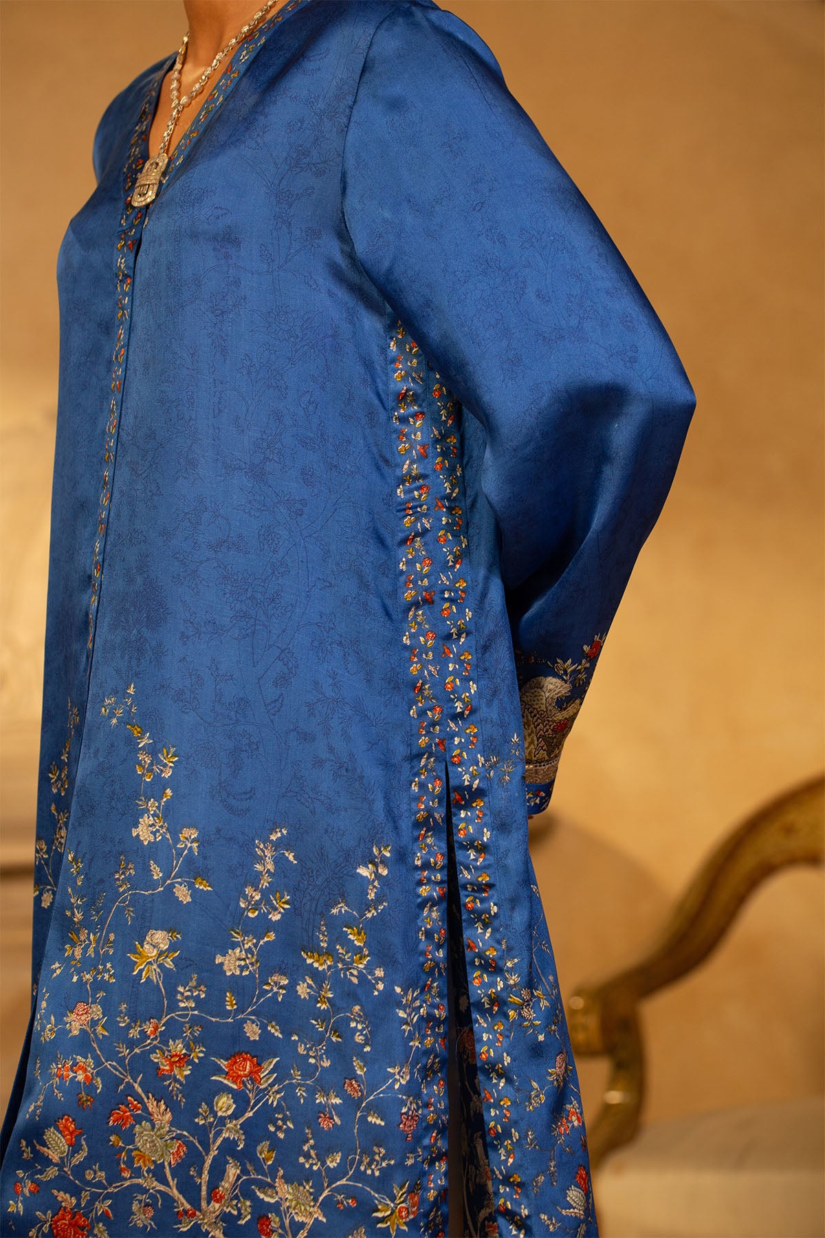 1 Piece - Printed & Embellished Sindhi Silk Suit - MCP1406-1 - Shop Now at Kayseria
