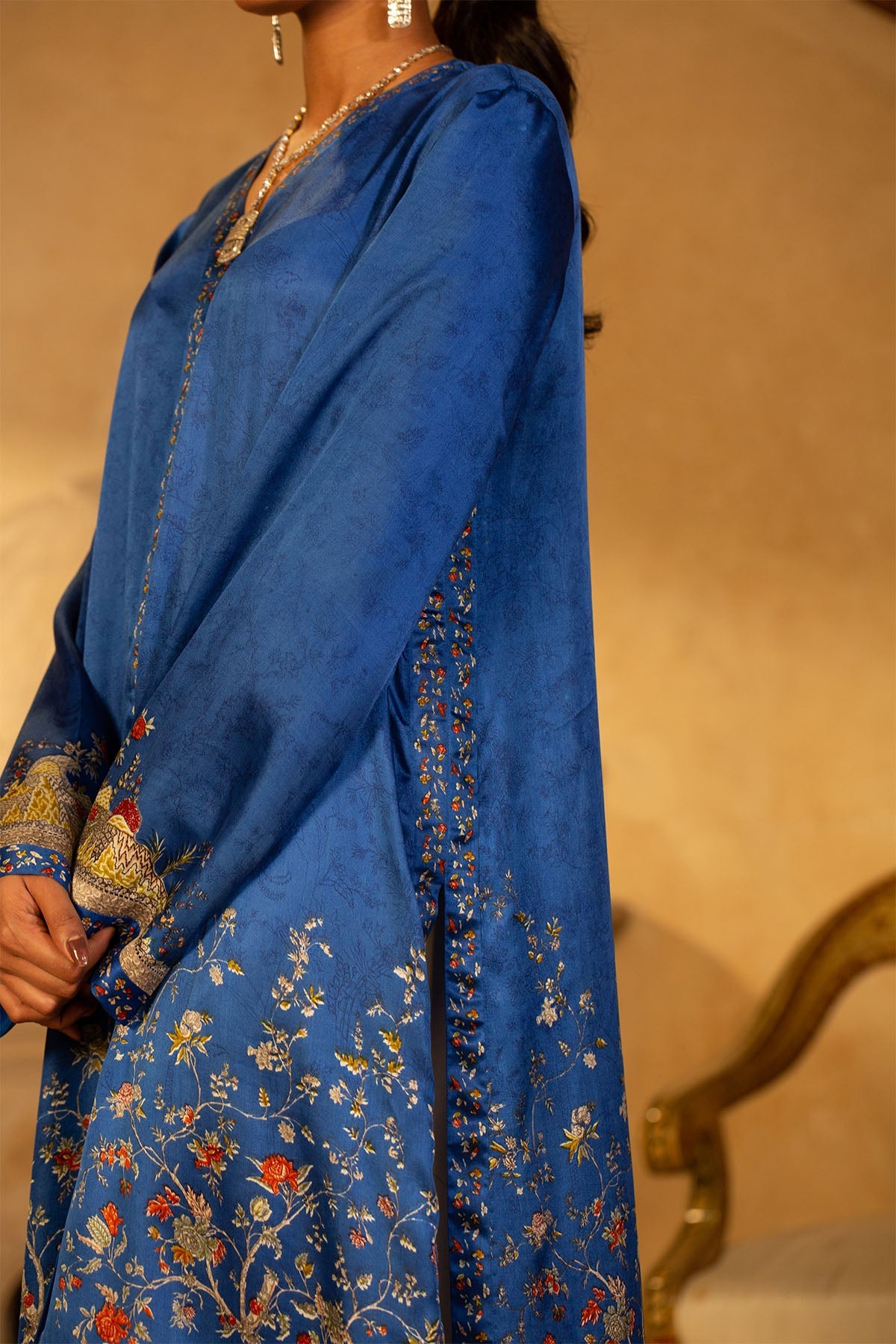 1 Piece - Printed & Embellished Sindhi Silk Suit - MCP1406-1 - Shop Now at Kayseria