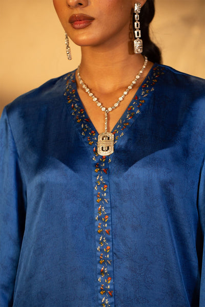 1 Piece - Printed & Embellished Sindhi Silk Suit - MCP1406-1 - Shop Now at Kayseria