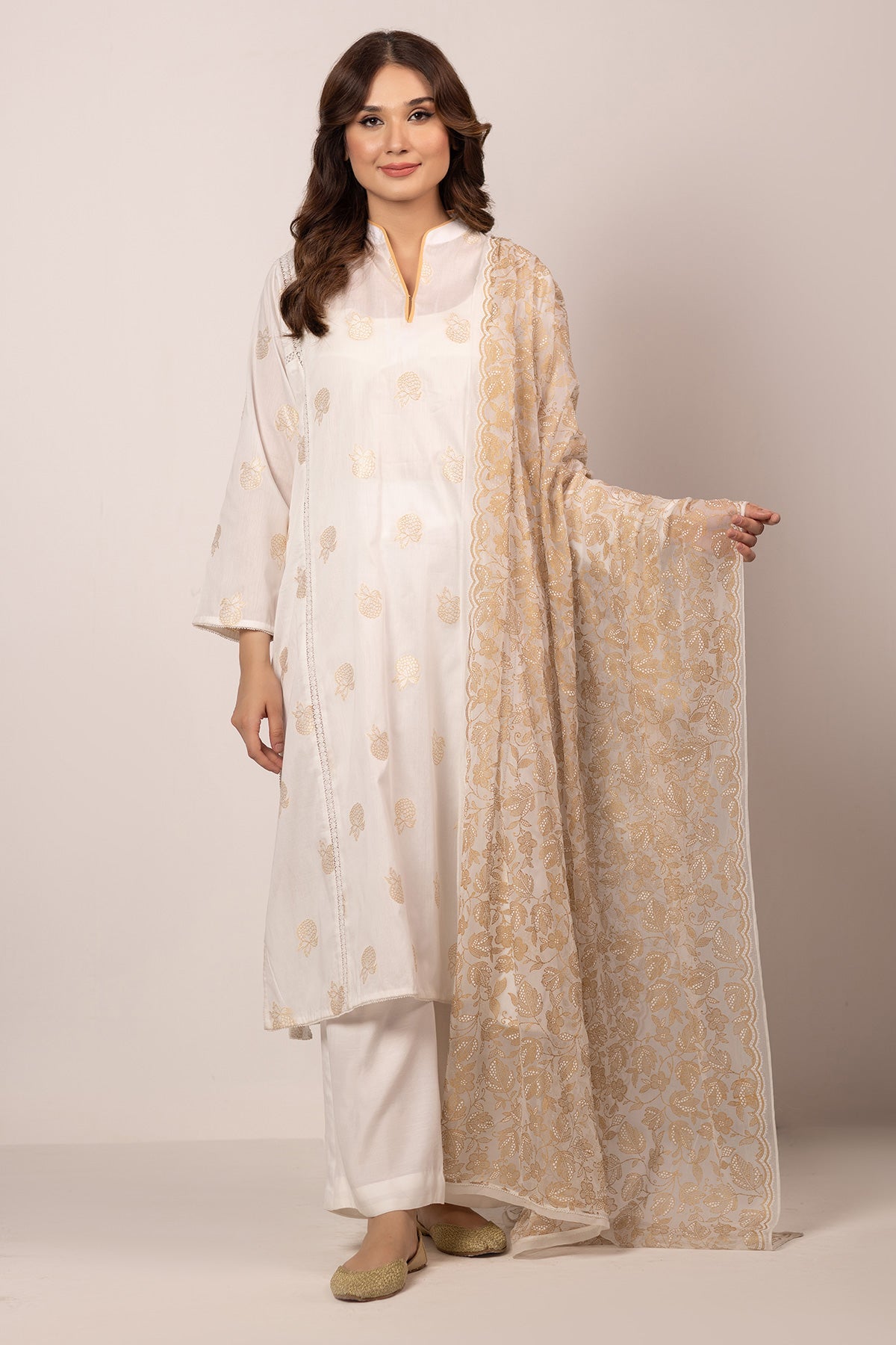 2 Piece - Embroidered Jacquard Suit - MCP-1302-2 - Shop Now at Kayseria