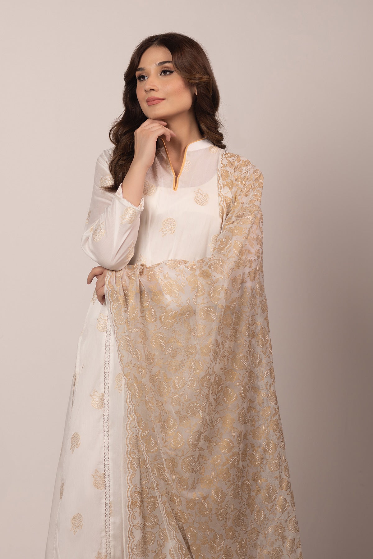 2 Piece - Embroidered Jacquard Suit - MCP-1302-2 - Shop Now at Kayseria