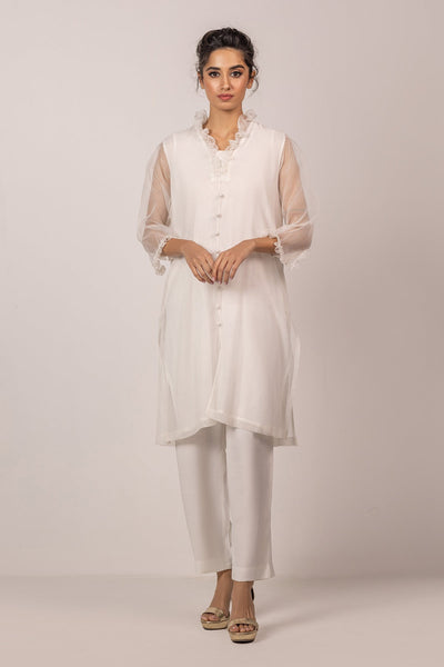 2 Piece - Dyed Chery Net Suit - MCP-1327-32 - Shop Now at Kayseria