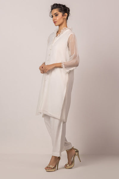 2 Piece - Dyed Chery Net Suit - MCP-1327-32 - Shop Now at Kayseria