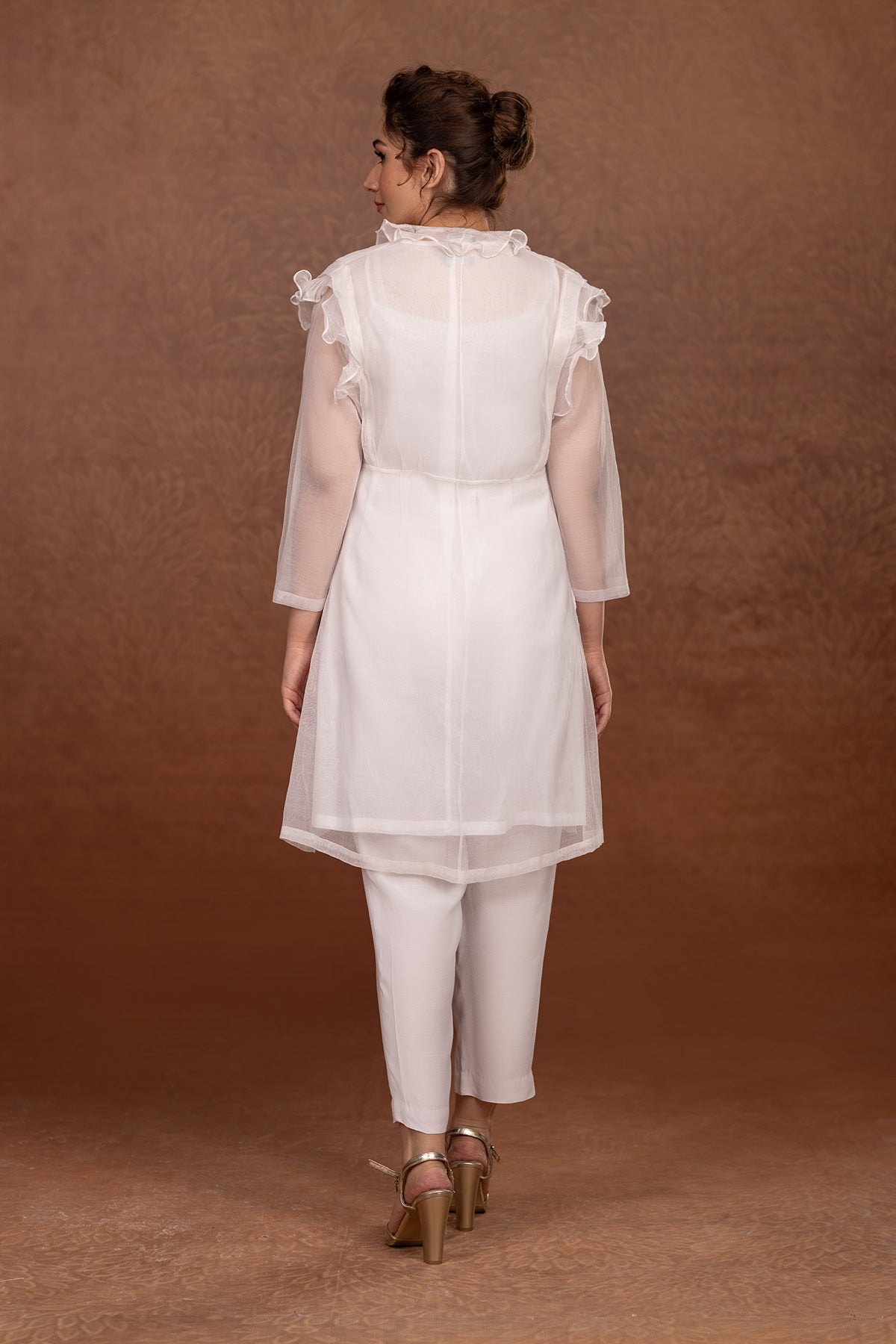 2 Piece - Dyed Chery Net Suit - MCP-1329-30 - Shop Now at Kayseria