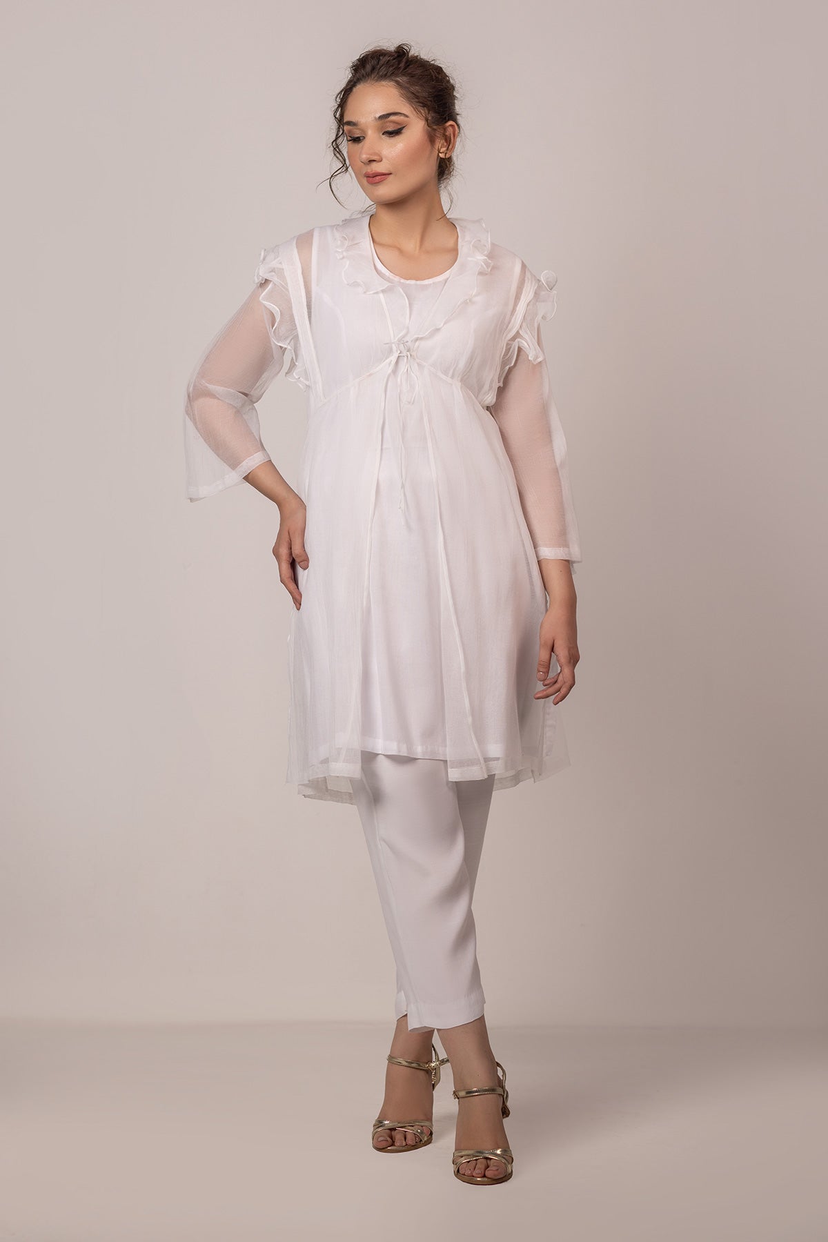 2 Piece - Dyed Chery Net Suit - MCP-1329-30 - Shop Now at Kayseria