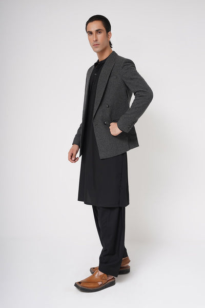 Double Breasted Wool Jacket - Shop Now at Shahnameh