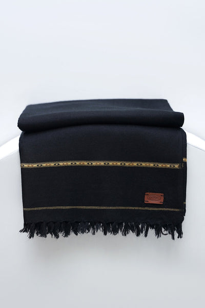 Navy Blue Fine Wool Shawl - Shop Now at Shahnameh