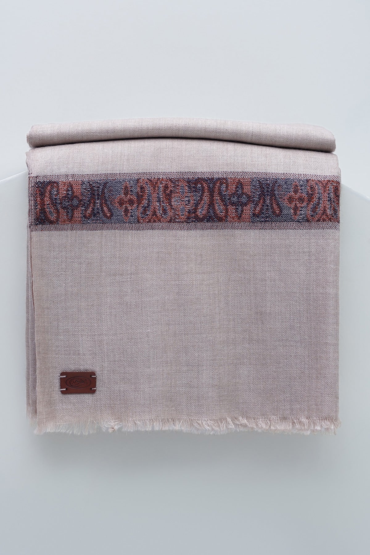 Beige Fine Wool Shawl - Shop Now at Shahnameh