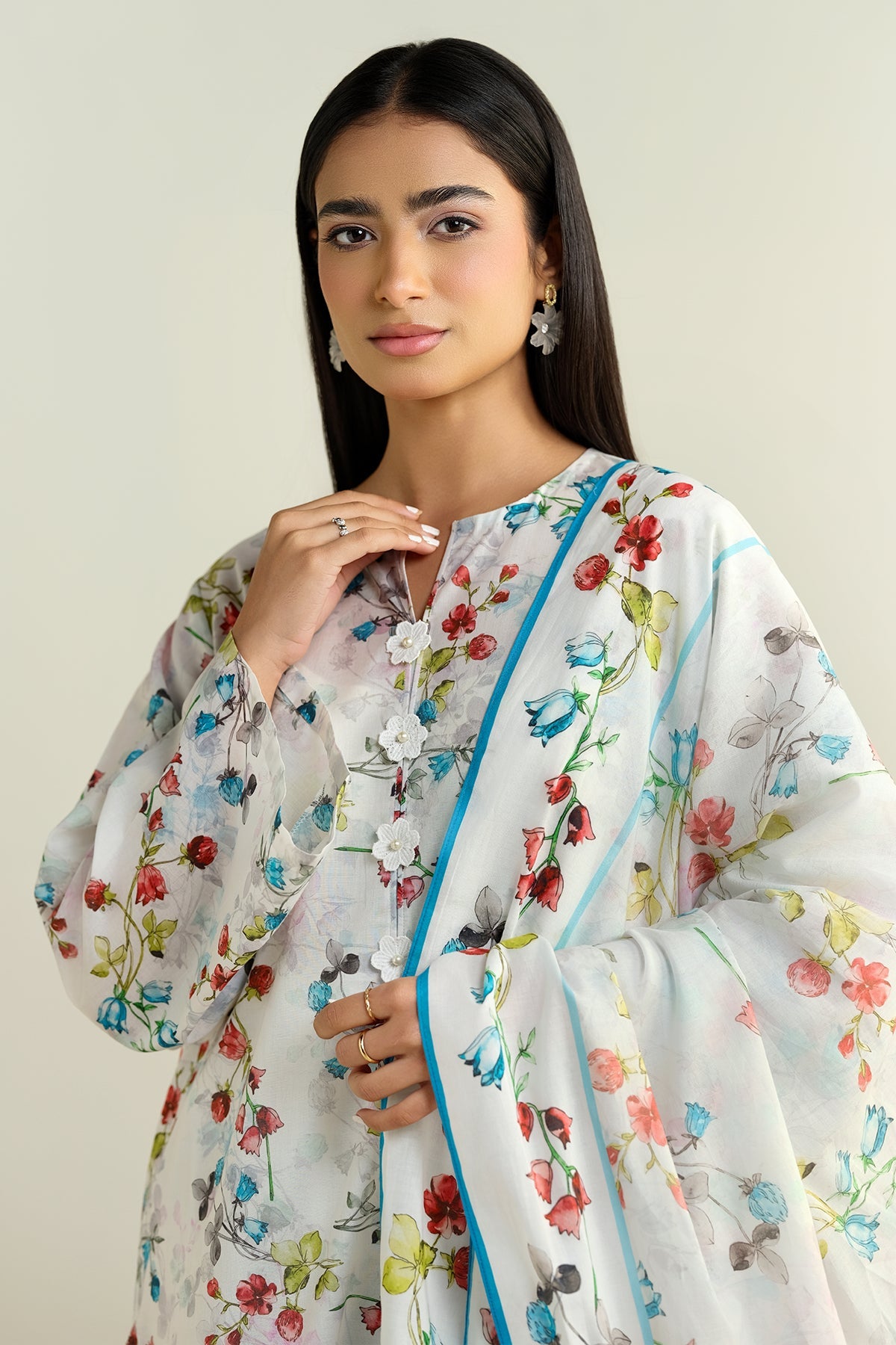 3 Piece - Printed Suit - X6133 - Shop Now at Kayseria