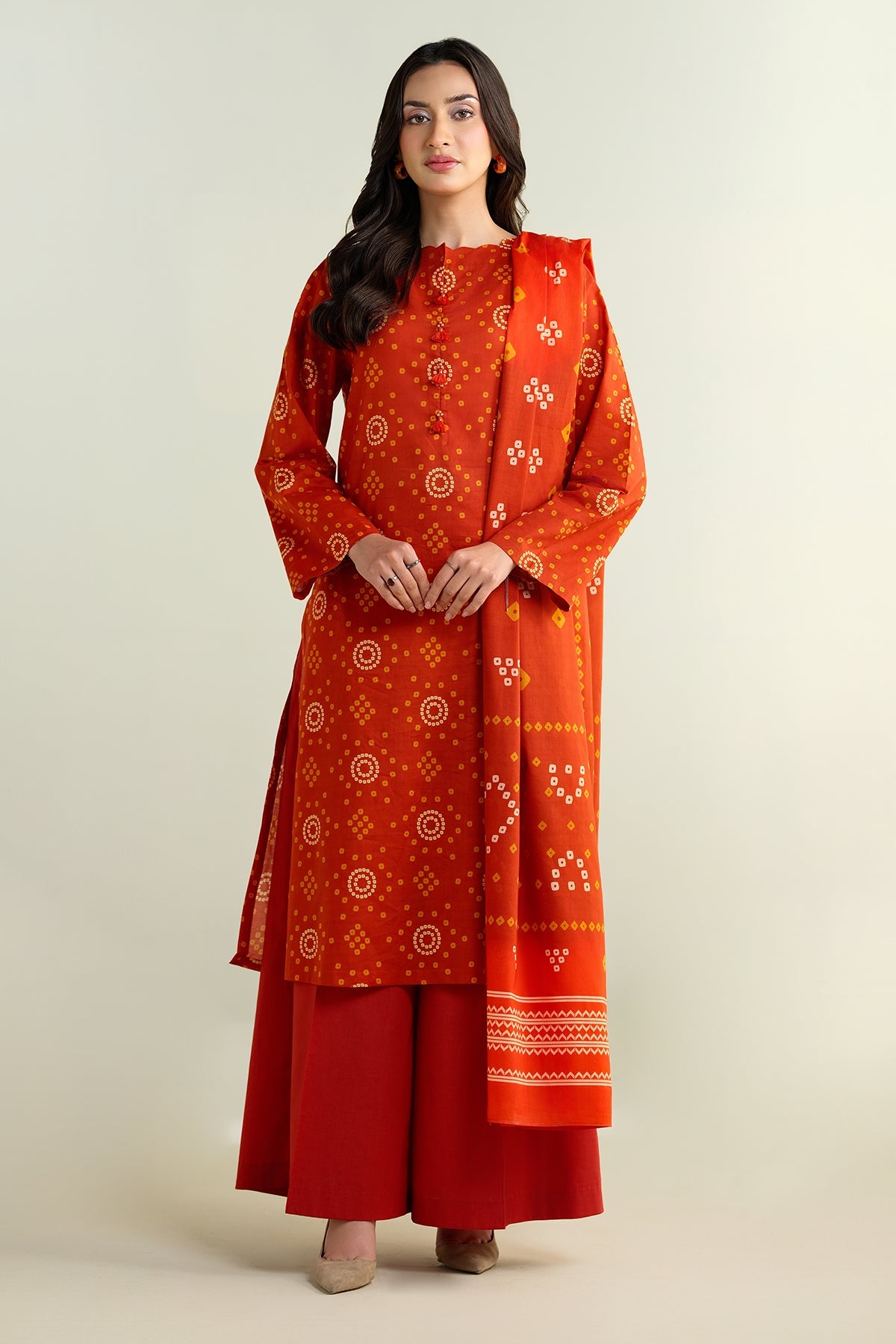 3 Piece - Printed Lawn Suit - X6135 R - Shop Now at Kayseria