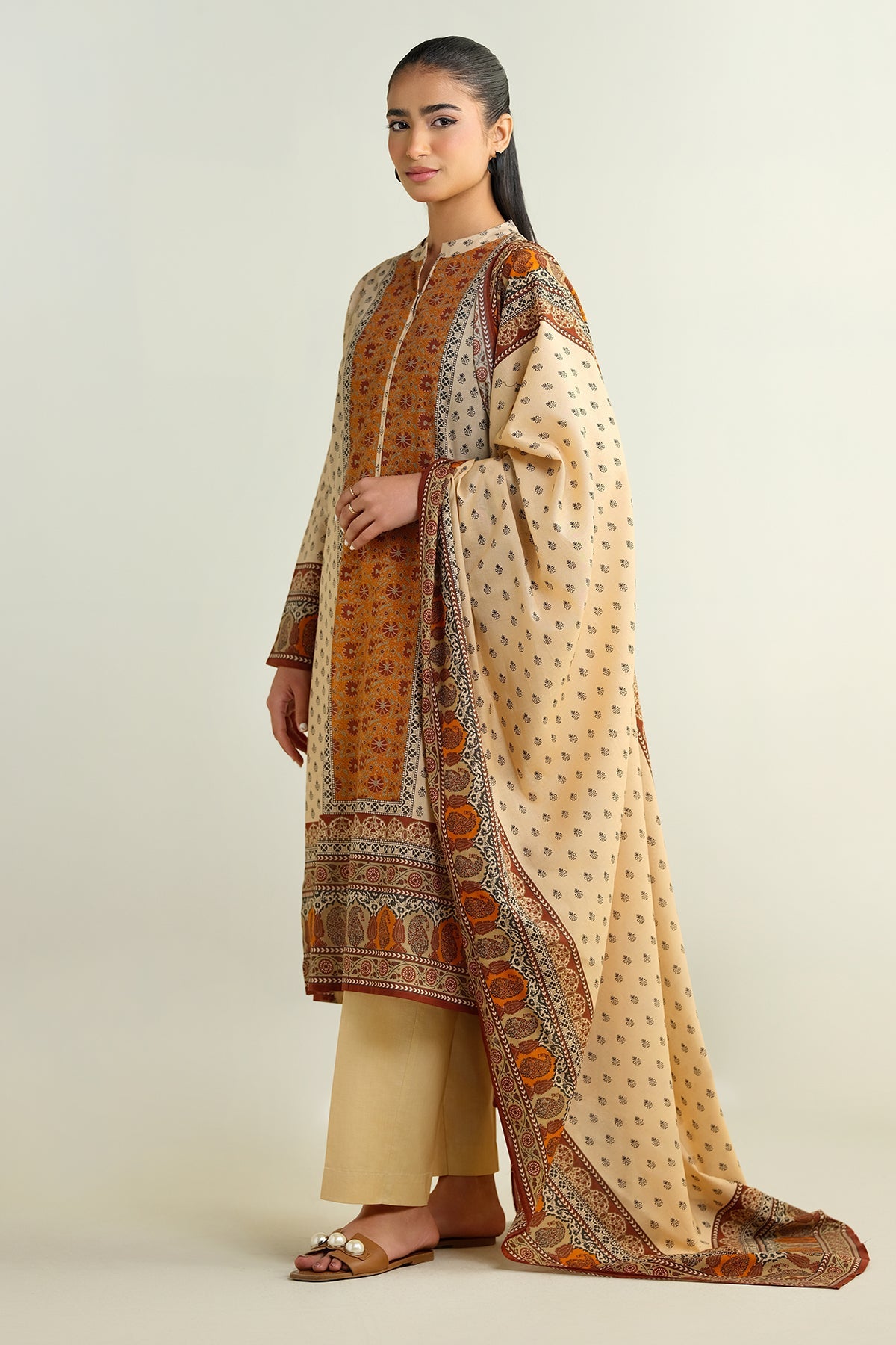 3 Piece - Printed Suit - X6154 - Shop Now at Kayseria